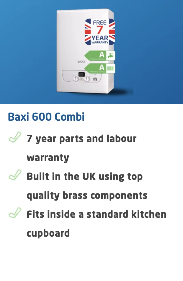 600 combi Baxi boiler Northampton