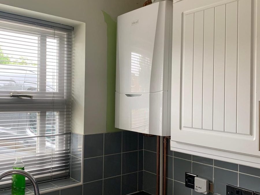 New Ideal boiler fitted in a kitchen