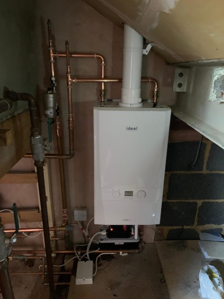 Ideal Logic boiler installed with new pipework and system filter